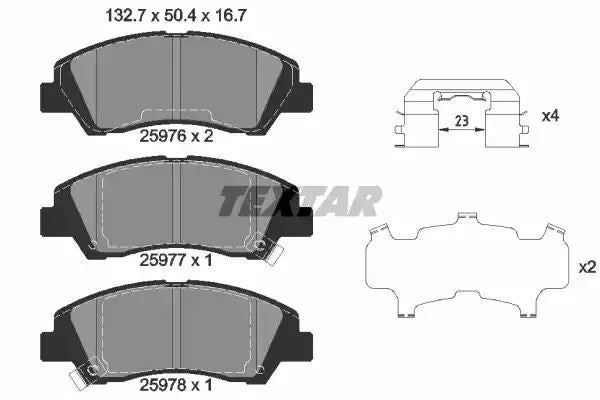 Klocki hamulcowe przód Hyundai I10 1,0-1,2 13- Textar 2597601