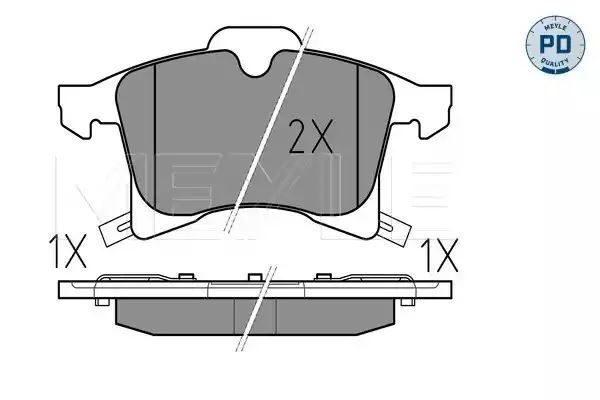 KLOCKI HAMULCOWE PRZÓD OPEL MERIVA 1,6-1,8 03- MEYLE 0252833219/PD