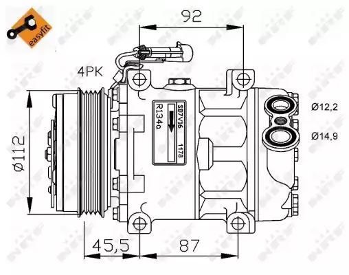 KOMPRESOR KLIMATYZACJI CITROEN JUMPER 06- NRF 32701G