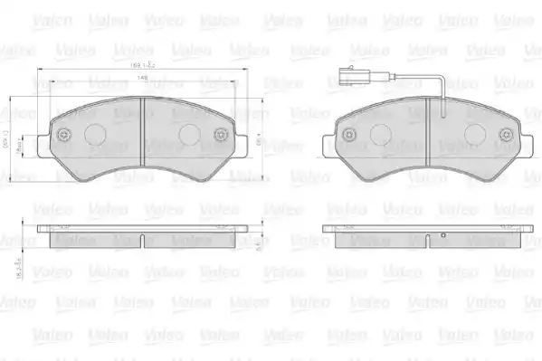 Klocki hamulcowe przód Citroen JUMPER 2,2-3,0HDI 06- 169,1x69,1x19 BREMBO Valeo 872466