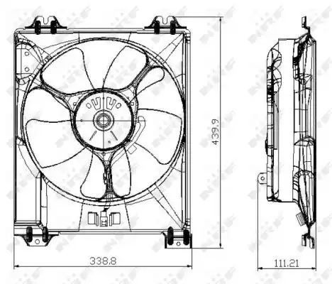 WENTYLATOR CHŁODNICY SUZUKI SX4/SEIDICI 1,9DDIS/1,9D NRF 47677