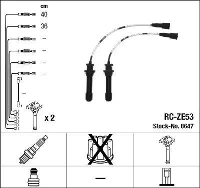 Przewody zapłonowe NGK 8647