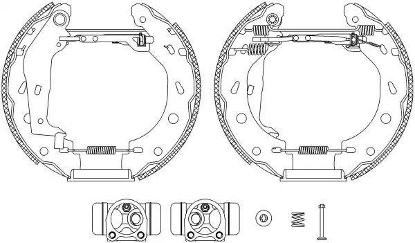 ZESTAW SZCZĘK HAM. SMART CABRIO/CITY-COUPE/FORTWO 00-05 KPL. Z CYLINDERKAMI Textar 84057401