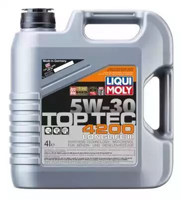 OLEJ LIQUI MOLY 5W30 4L TOP TEC 4200 / 229.51 / 504.00 507.00 / POMPOWTRYSK. / DPF LIQUI MOLY 3715