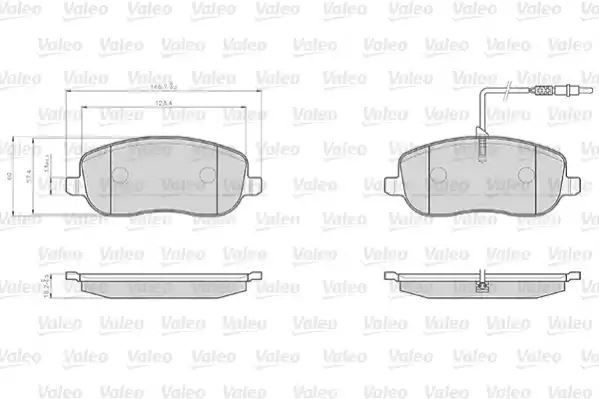 Klocki hamulcowe przód Peugeot 807 02- Valeo 872261