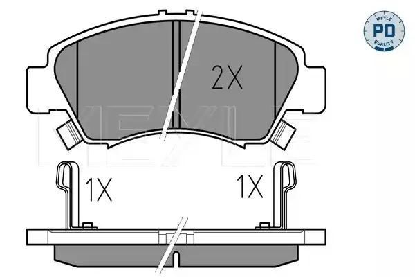 KLOCKI HAMULCOWE PRZÓD HONDA CIVIC 91- MEYLE 0252169715/PD