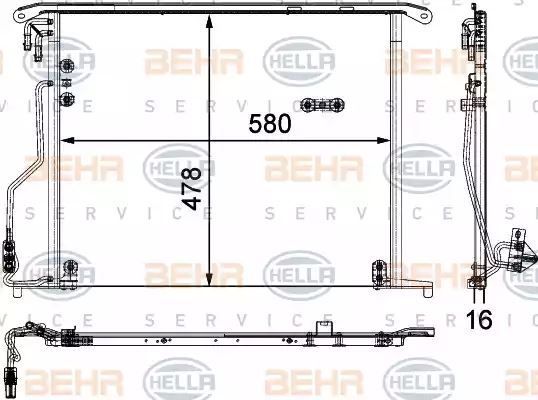 SKRAPLACZ KLIMATYZACJI DB W220 99- S KLASA Hella 8FC351301174