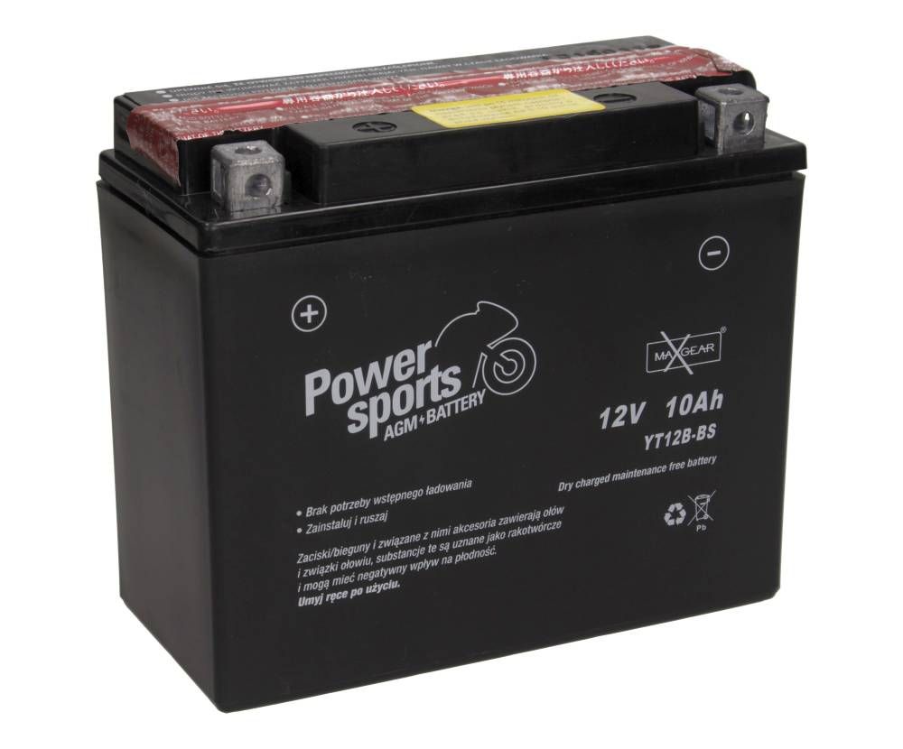 AKUMULATOR MOTO. 12V 10AH 125A L+ (WYM:150X69X130) +KWAS MaXgear 85-9012