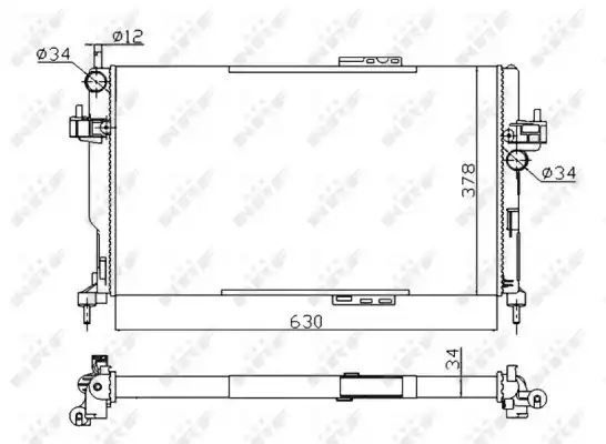 Chłodnica Opel VAUXHALL COMBO 01- NRF 58282A