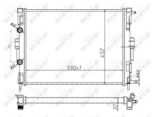 Chłodnica Renault GRAND SCENIC 04- 8200115542 NRF 58329A