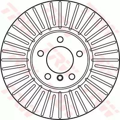 Tarcza hamulcowa przód BMW 3,0D E60 61 63 64 04- TRW DF6003S