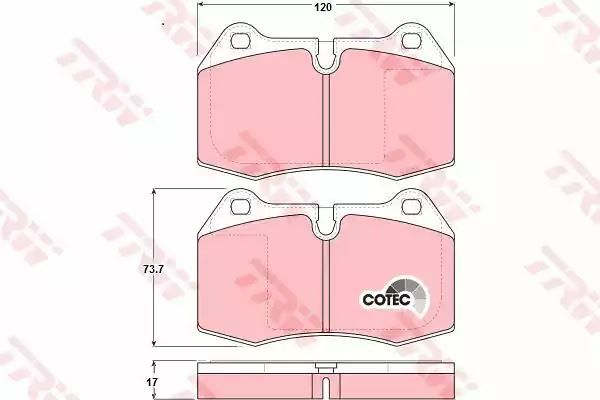 Klocki hamulcowe przód BMW E31 E38 TRW GDB1269