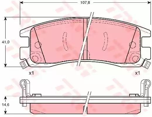 Klocki hamulcowe tył Opel SINTRA 96- TRW GDB1309