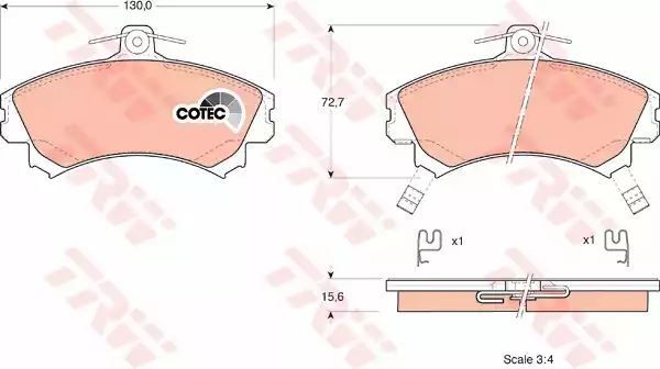 Klocki hamulcowe przód Mitsubishi SPAC TRW GDB1317