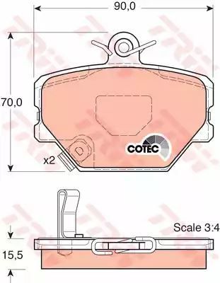 KLOCKI HAM. SMART P. CITY-COUPE/ROADSTER/FORTWO 98- TRW GDB1365