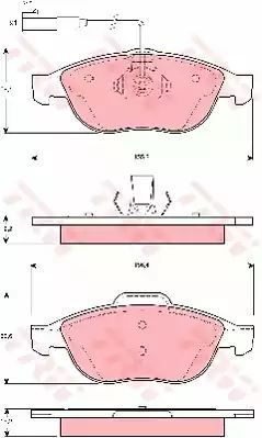Klocki hamulcowe przód Alfa Romeo 156 97- TRW GDB1444
