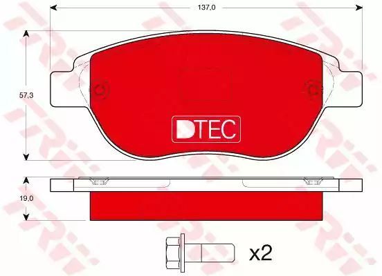 Klocki hamulcowe przód Peugeot 307 207 C4 XSARA PICASSO TRW GDB1464DTE