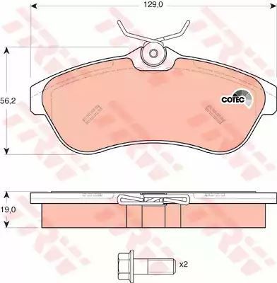 Klocki hamulcowe przód Citroen C3 TRW GDB1496
