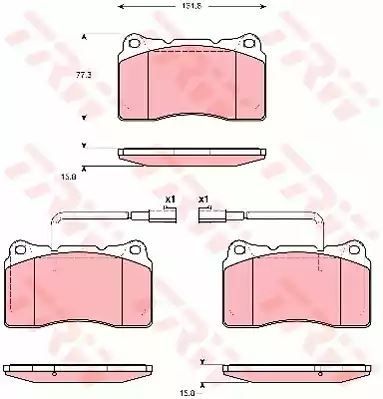 Klocki hamulcowe przód Alfa Romeo 159 TRW GDB1648