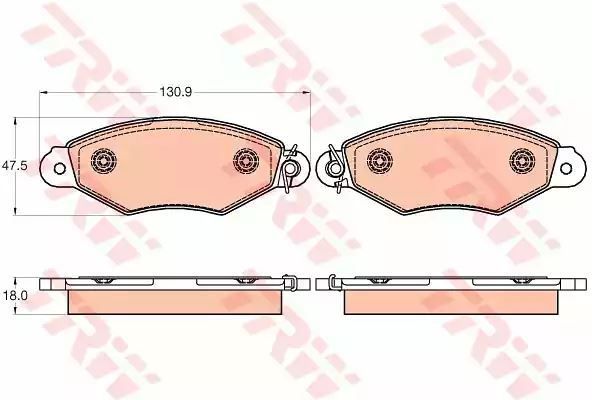 Klocki hamulcowe przód Renault KANGOO 97- XSARA 206 TRW GDB2024