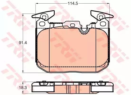 Klocki hamulcowe przód BMW 3 11- 4 13- TRW GDB2031