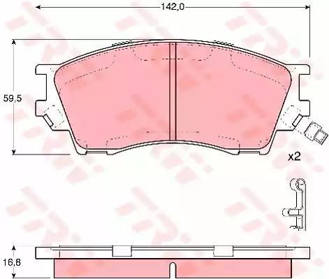 Klocki hamulcowe przód Mazda XEDOS-9 TRW GDB3230
