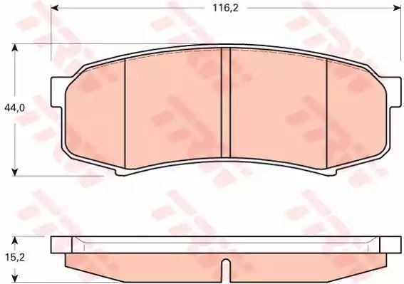 Klocki hamulcowe tył Toyota LANDCRUISER 03- PAJERO 03- TRW GDB3464