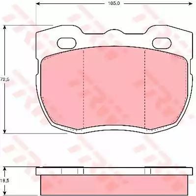 Klocki hamulcowe przód Land Rover DISCOVERY 94- z czujnikiem TRW GDB394