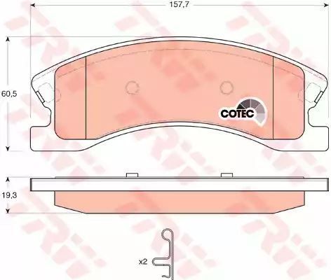 Klocki hamulcowe przód Jeep GRAND CHEROKEE 99- TRW GDB4133