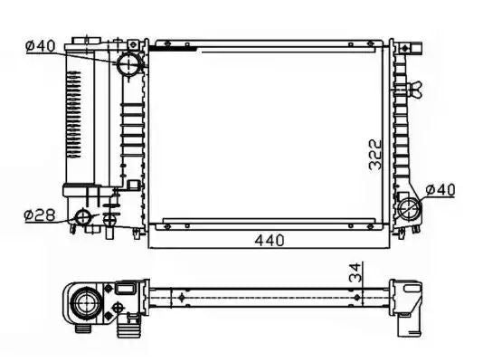 CHŁODNICA BMW E30/E36 1,6-2,8 NRF 53426A