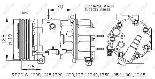 KOMPRESOR KLIMATYZACJI CITROEN C4 04- NRF 32772