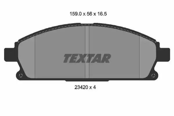 Klocki hamulcowe prz��d Nissan X-TRAIL 2,0-2,5 4X4 01-13 bez czujnika Textar 2342004