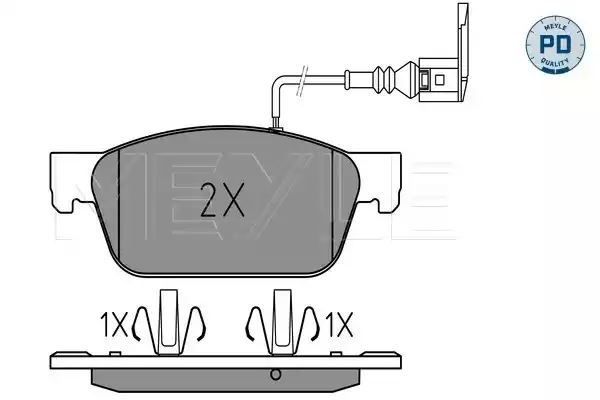 KLOCKI HAMULCOWE PRZÓD VW T5 03- MEYLE 0252462318/PD