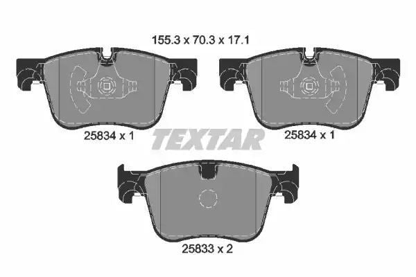 Klocki hamulcowe przód Peugeot 308 1,2-2,0 14- Textar 2583401