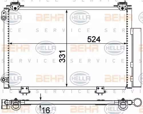 SKRAPLACZ KLIMATYZACJI TOYOTA YARIS 99- Hella 8FC351300264