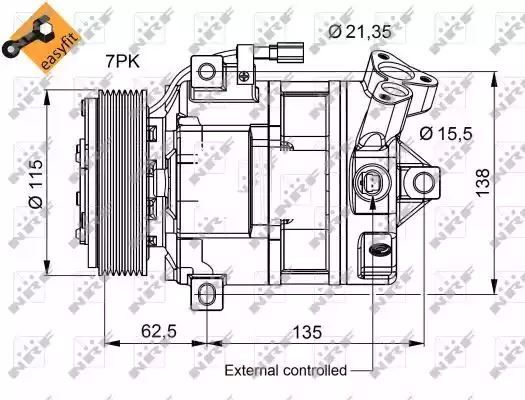 KOMPRESOR KLIMATYZACJI RENAULT GRAND ESPACE 06- NRF 32692