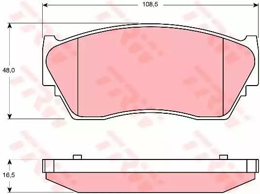 Klocki hamulcowe przód Nissan SUNNY TRW GDB1170