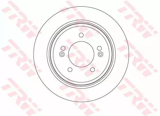 Tarcza hamulcowa tył KIA OPTIMA 1,7 CRDI 2,0 12- 284x32 TRW DF7953
