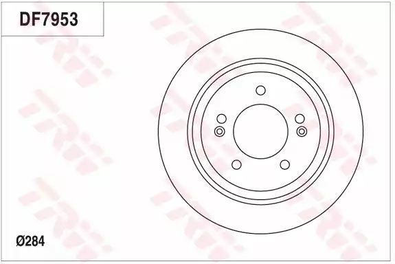 Tarcza hamulcowa tył KIA OPTIMA 1,7 CRDI 2,0 12- 284x32 TRW DF7953
