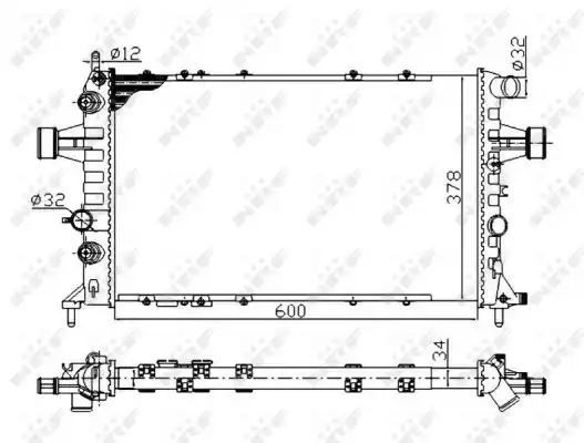 Chłodnica Opel VAUXHALL ASTRA 98- NRF 58178A