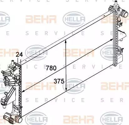 Chłodnica Fiat DUCATO 2,2D 06- Hella 8MK376745034