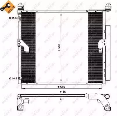 SKRAPLACZ KLIMATYZACJI TOYOTA LANDCRUISER PRADO 3.0D 09- NRF 350335