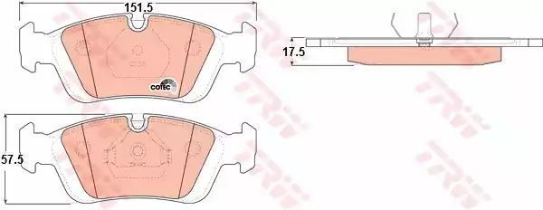 Klocki hamulcowe przód BMW E36 316-325 09 90-2000 TRW GDB1100