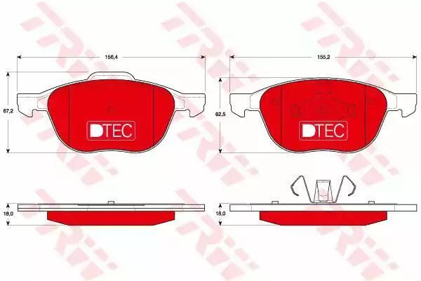 Klocki hamulcowe przód Ford FOCUS 04- 11- Mazda Volvo TRW GDB1583DTE
