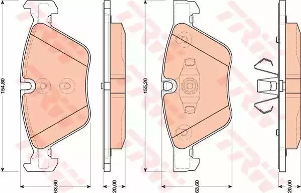 Klocki hamulcowe przód BMW E87 05- TRW GDB1810