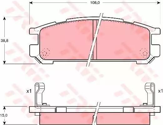 Klocki hamulcowe tył Subaru LEGACY TRW GDB990