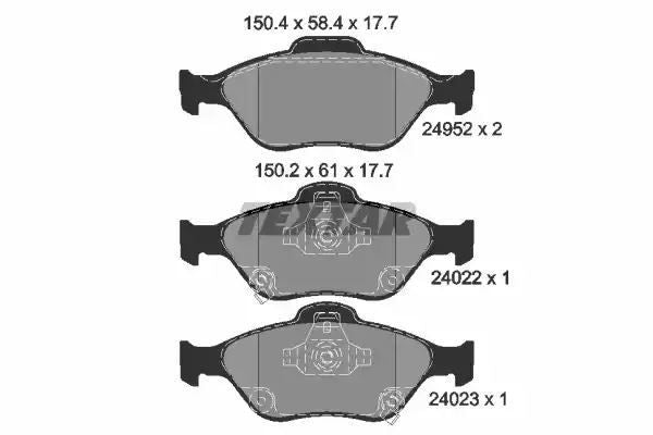 KLOCKI HAM. TOYOTA P. YARIS 1,5 15- Textar 2495201