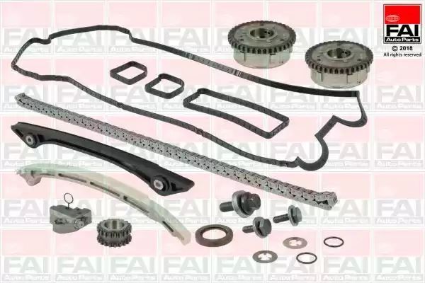 ZESTAW ŁAŃCUCHA ROZRZĄDU FORD 2,0ST/ECOBOOST/STCI Z KOŁAMI ZMIENNYCH FAZ FAI Auto Parts TCK288LVVT