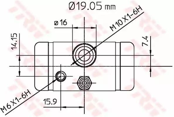 Cylinderek hamulcowy Mercedes W168 97-04 19 MM ALUMINIUM TRW BWD291