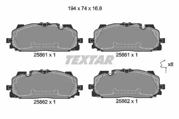 KLOCKI HAM. AUDI P. A4/A5/Q7/Q8 2,0-3,0 TDI 15- Textar 2586101